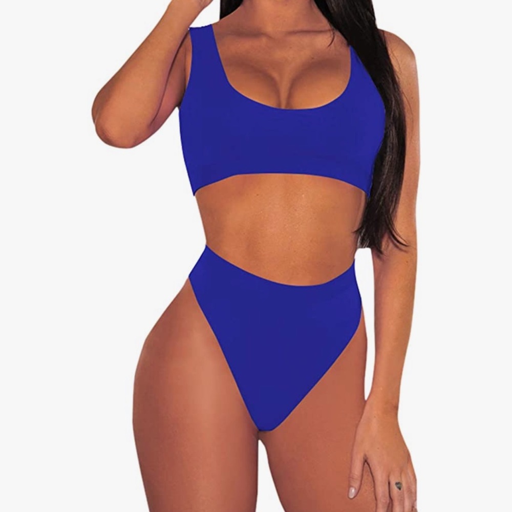 High waisted cheeky bikini